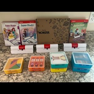 OSMO for IPads 3 starter kits and several addition games. All seen in picture.